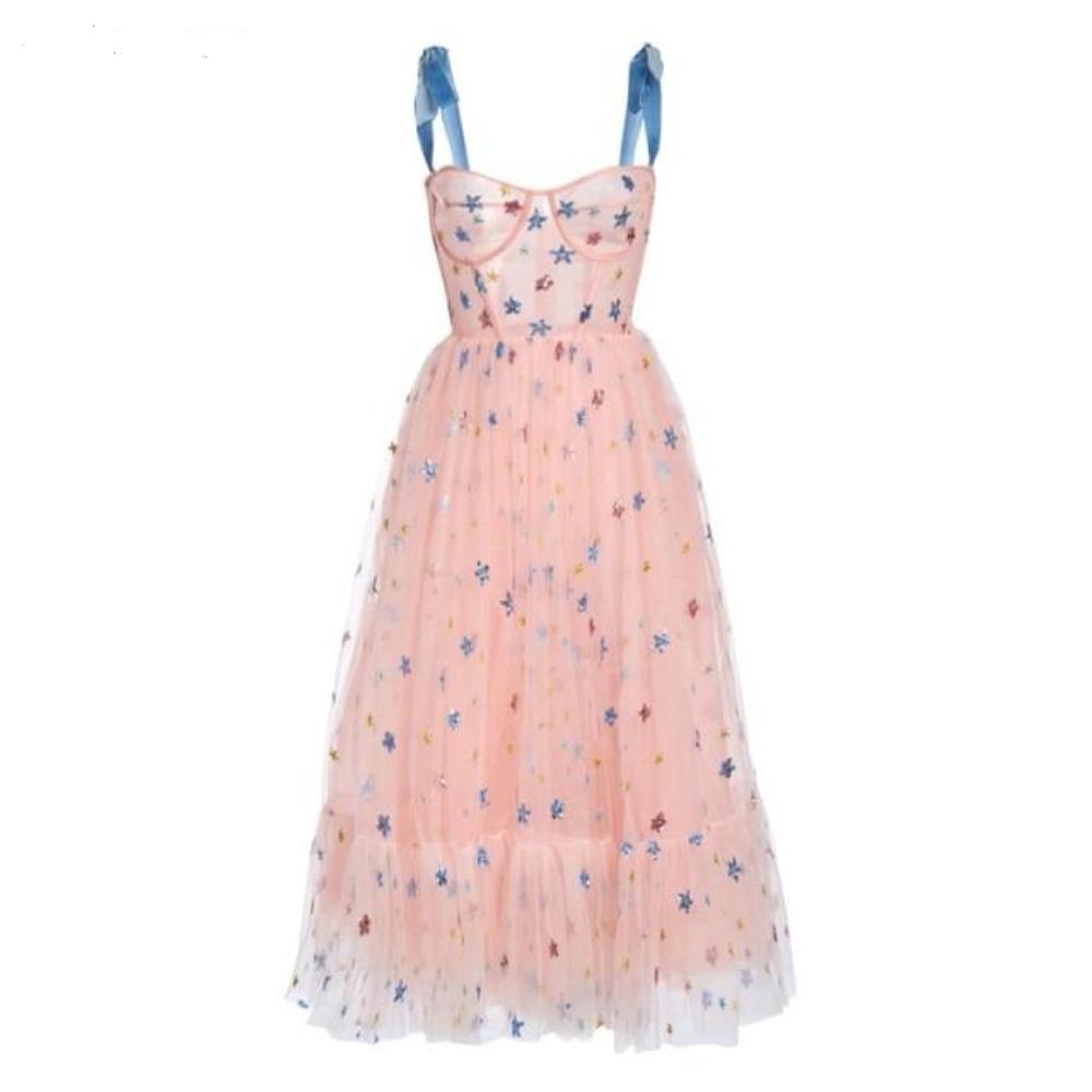 Confetti Heart or Stars Sequin Mesh Midi Dress (2 Styles) S-XL